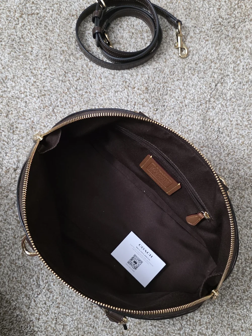 Coach glossy satchel
